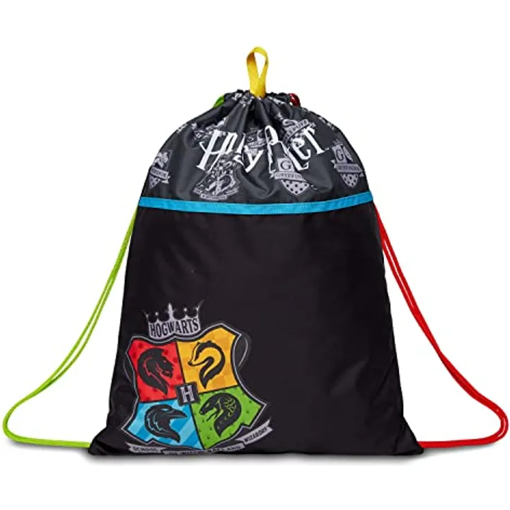 Seven Sportbeutel, Turnbeutel für Mädchen & Jungen, Gym bag für Sport und Freizeit, leichte Stofftasche für Kinder, mehrfarbig, HARRY POTTER