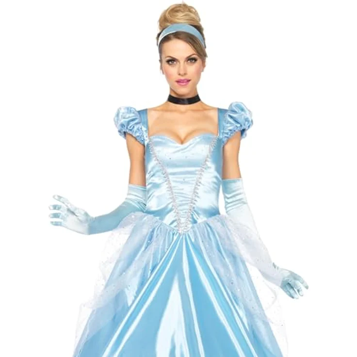 Leg Avenue Cinderella Classic, Kostüm-Set mit satinballkleid und Tüll, Größe M – Bild 1