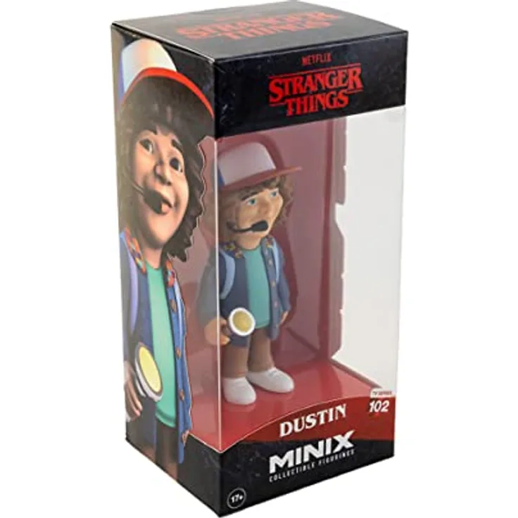 MINIX Collectible Figurines, Stranger Things – Dustin, 12 cm Sammelfigur, Ab 17+ Jahren, Deutsch