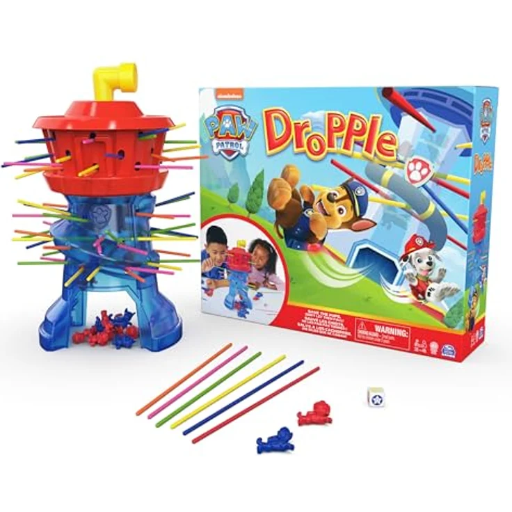 Spin Master Games - PAW Patrol Dropple - Brettspiel mit PAW Patrol Hauptquartier, für 2-4 Spieler ab 4 Jahren, spannender Spieleklassiker – Bild 2