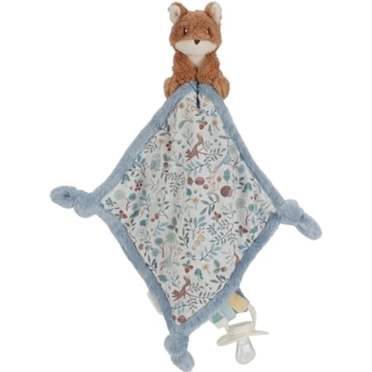 Little Dutch 8927 Kuscheltuch Schnullertuch - Forest Friends blau, mit Schlaufe für Schnullerbefestigung – Bild 1