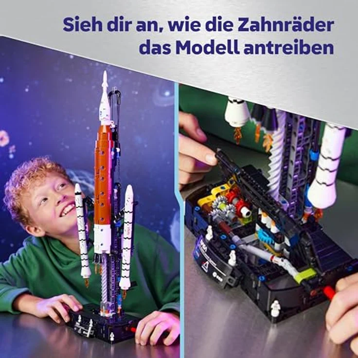 LEGO Technic NASA Artemis SLS-Schwerlastrakete, interaktives Konstruktionsspielzeug mit 4 Astronaut Minifiguren und digitalem Bauabenteuer, ab 9 Jahren - 42221 – Bild 4