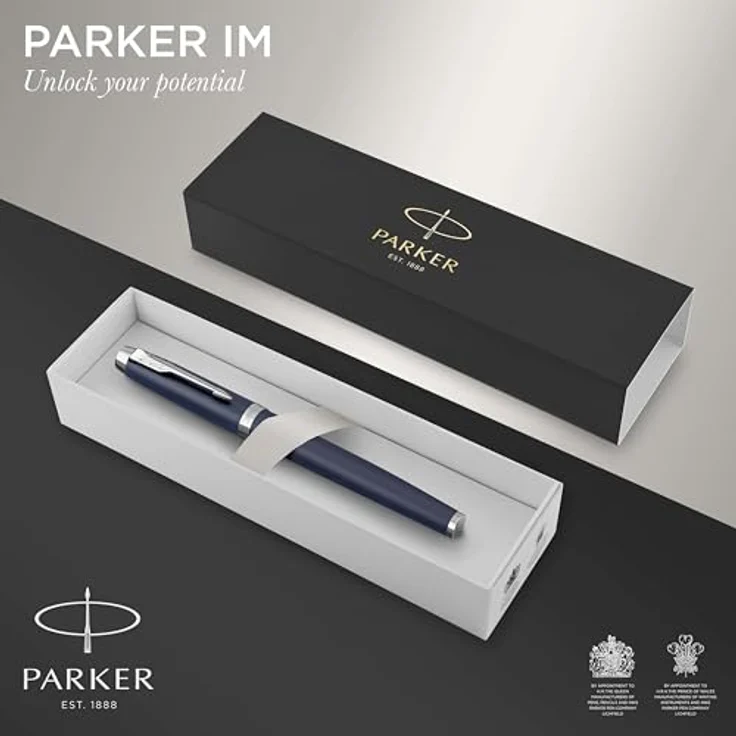 Parker Pen IM Matte Blue C.C., Schreibstift mit stabiler Edelstahlfeder, blau – Bild 2