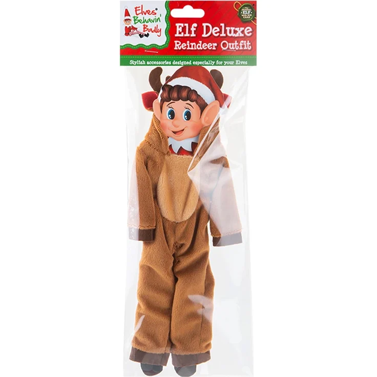 Triton-X Kostüm Rentier - Weihnachtself - 1 Stück, für Puppen, geeignet für Kinder ab 3 Jahren – Bild 1