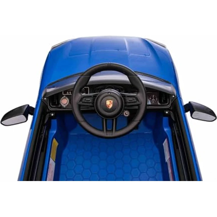 Beneo Motors Porsche Cayenne Kinder Elektroauto 12V, lizenziert mit 2x25W Motoren, Lithium-Batterie, 2,4 GHz Fernbedienung, MP3 USB/AUX, LED-Lichtern, blau – Bild 3