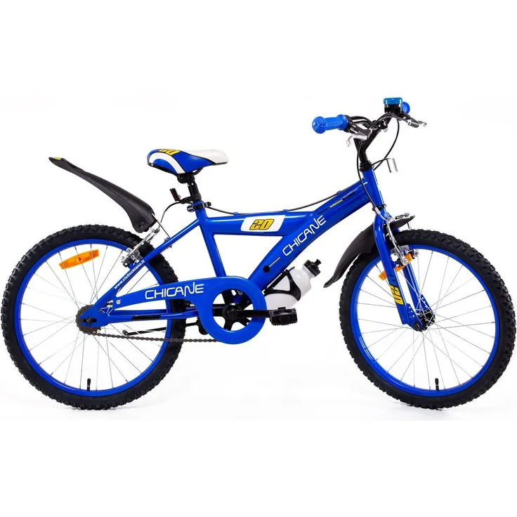 T&Y Trade Kinderfahrrad 20 Zoll Kinder Jungen Fahrrad Jungenfahrrad Chicane Blau, 1 Gang, Seitenständer, Schutzbleche, Trinkflasche, Klingel