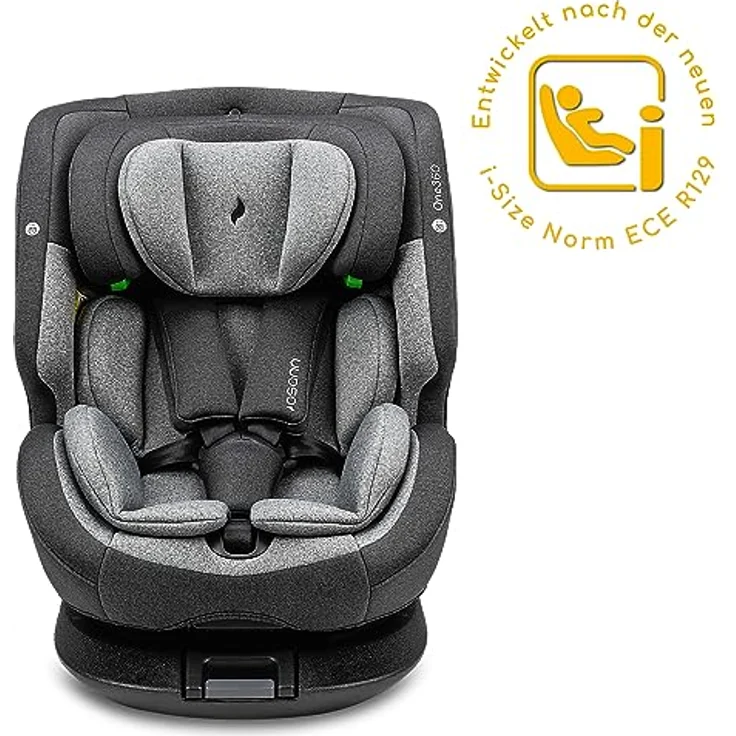 Osann Autokindersitz One360 i-Size, 360 Grad drehbarer Kindersitz Reboarder mit Isofix, ab: Geburt, Modernes Design und hochwertige Verarbeitung, verschiedene Farben – Bild 3