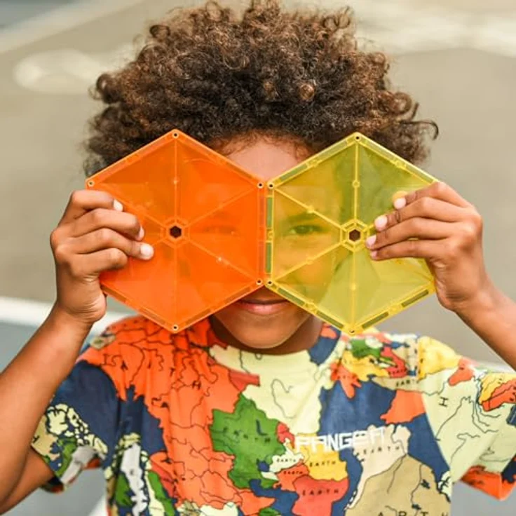 Connetix Rainbow Geometry Pack Magnetbausteine, 30 Teile, pädagogisches Lernspiel, verstärkte Magnete, ab 3 Jahren – Bild 5