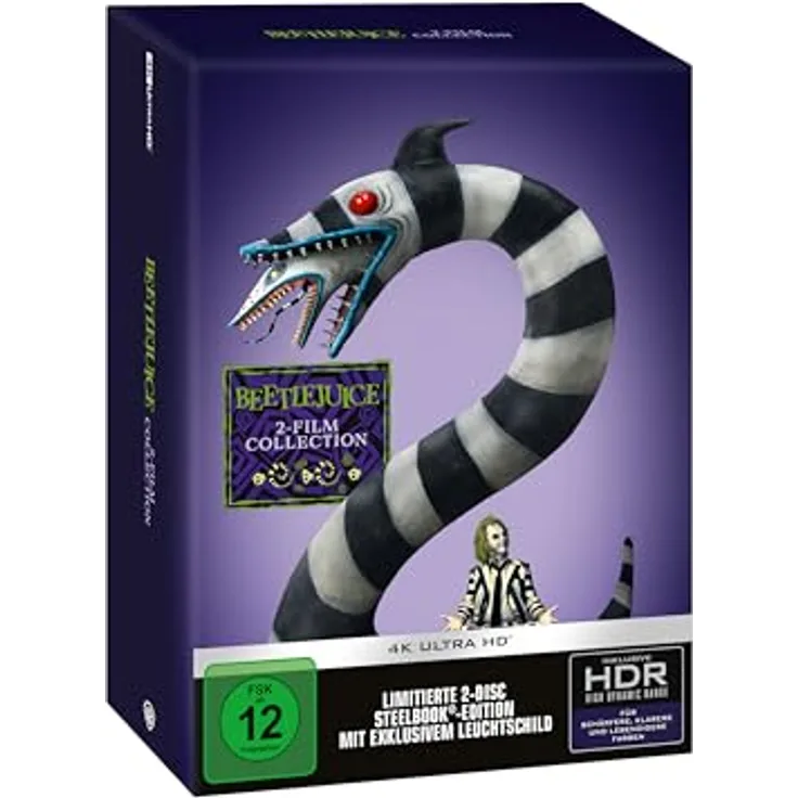 Universal Pictures Beetlejuice (2 Movie Limited Collector's Edition) Ultra HD Blu-ray & Blu-ray im Steelbook - Sammleredition mit Kultcharakter