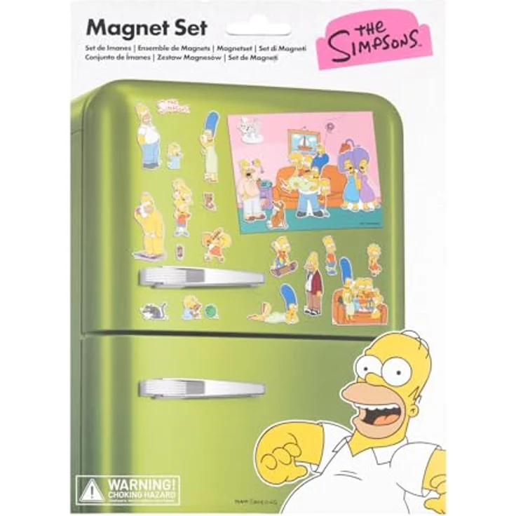 Grupo Erik The Simpsons Die-cut Magnet Set, hochwertige Sammlermagnete mit ikonischen Charakteren und Szenen – Bild 1