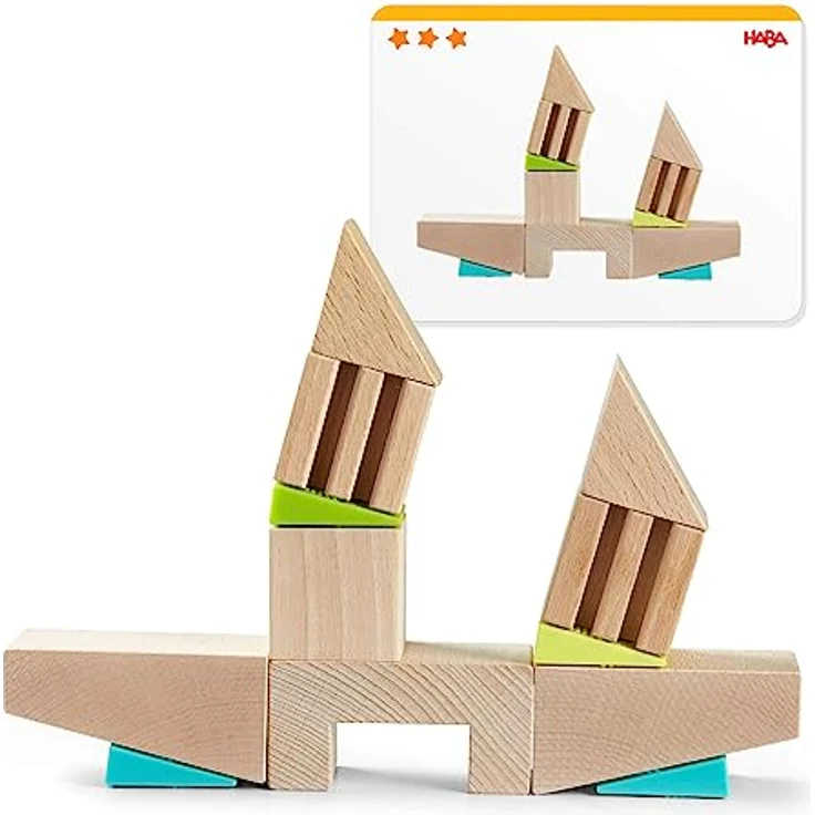 HABA 3D-Legespiel Schiefe Türme – Bild 3