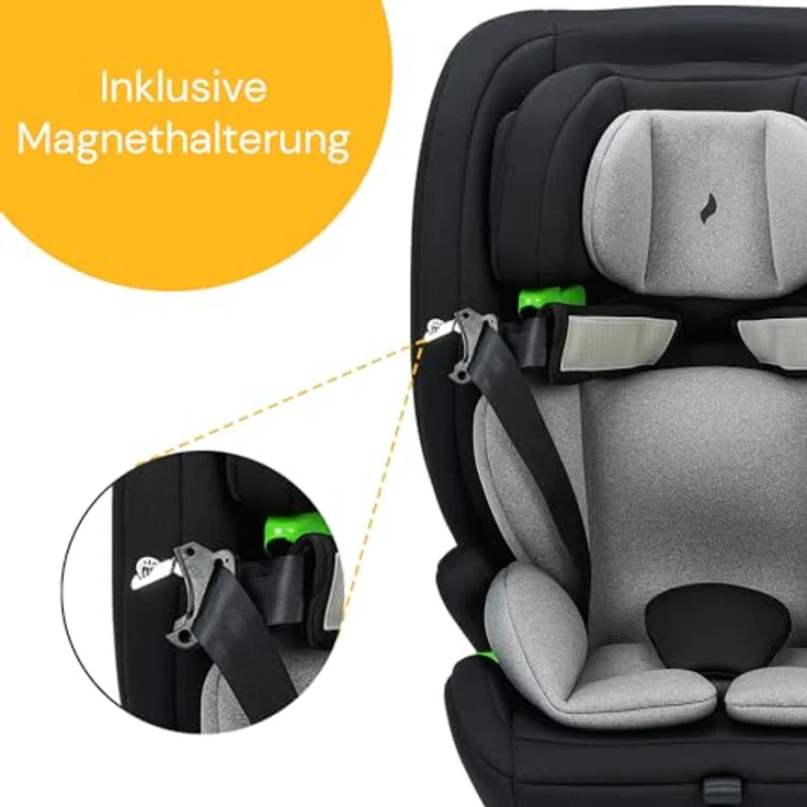 Osann Autokindersitz Osann Flux Plus i-Size, Kinderautositz (76-150 cm), ab: Geburt, 14-fach höhenverstellbare Kopfstütze, automatisch mitwachsendes Gurtsystem, ergonomisch geformte Sitzfläche, erhöhter Seitenaufprallschutz, Magnethalterungen, verschiedene Farben – Bild 7