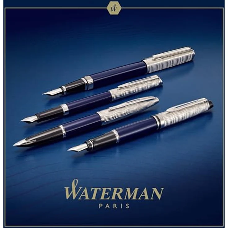 Waterman Hémisphère DeLuxe C.C Füller, Deep Lacquer, blau, Schreibstift mit zeitlosem Wellenmuster und französischer Eleganz – Bild 6