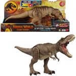 Mattel® Actionfigur Jurassic World All-Out Attack Tyrannosaurus Rex, mit Beißbewegung und Brüllgeräuschen, grün