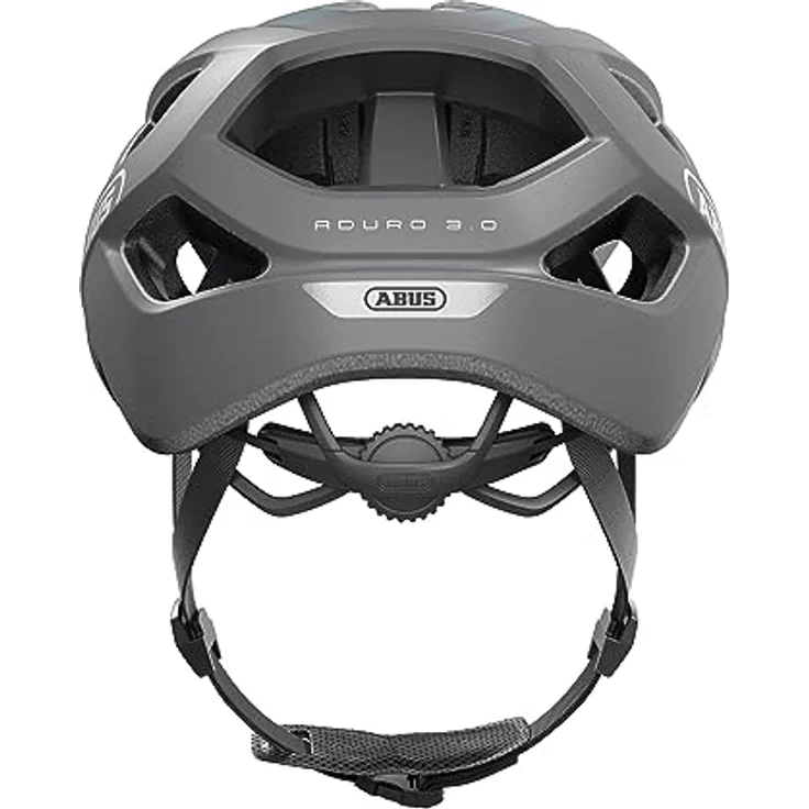 ABUS Fahrradhelm Aduro 3.0 – City-Helm für Damen und Herren – Grau, Größe M, Reflektorsticker, LED-Licht optional, Justier-System, Insektennetze – Bild 3