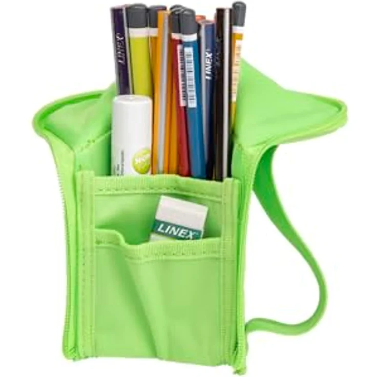 Oxford Federmäppchen Stand-Up Stiftehalter mit Reißverschluss, Stifte-Tasche, recyceltes Polyester, hellgrün – Bild 5