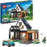LEGO 60398 City Familienhaus mit Elektroauto, Puppenhaus Set mit Spielzeugauto und Zubehör, Bauen mit Modulen, modulares BAU-Spielzeug für Kinder ab 6 Jahren