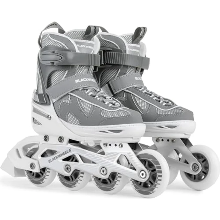 Blackwheels Flex Pro Inline Skates, atmungsaktiv für Jugendliche und Erwachsene, grau, Räder 84 cm, Einlegesohle 38-41 – Bild 3