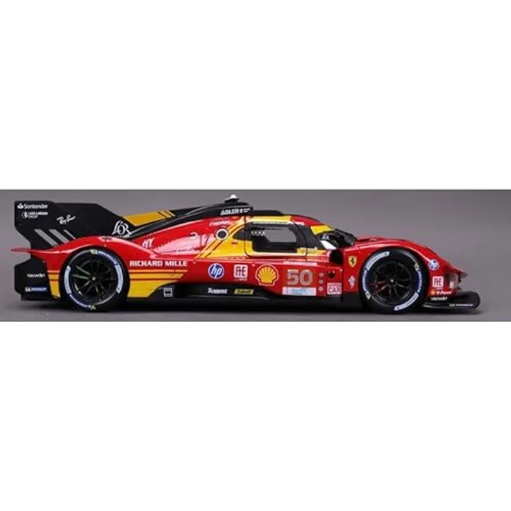 Bburago Ferrari Racing 499P, Detailgetreues 1/24 Modellauto aus Zinkguss, rot – Bild 3
