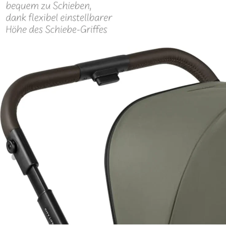 ABC Design City Life 2in1 Kombikinderwagen Set mit Tragewanne, kompakt für die Stadt, robuste Reifen, Farbe Avocado – Bild 12