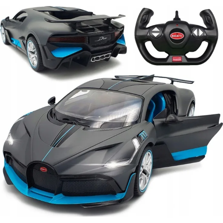COIL Bugatti Divo R/C, Ferngesteuertes Kinderauto im Maßstab 1:14, 2.4GHz Frequenz, 8km/h, für Kinder ab 3 Jahren, Graphit