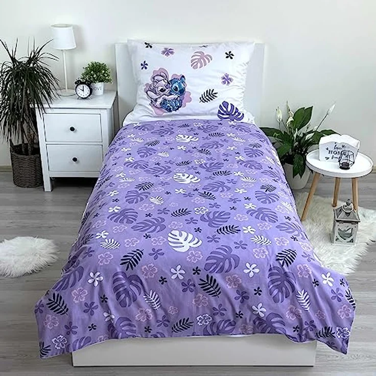 Jerry Fabrics Bettwäsche-Set, Lilo & Stitch Design, 100% Baumwolle, 140 x 200 cm + 70 x 90 cm – Bild 3