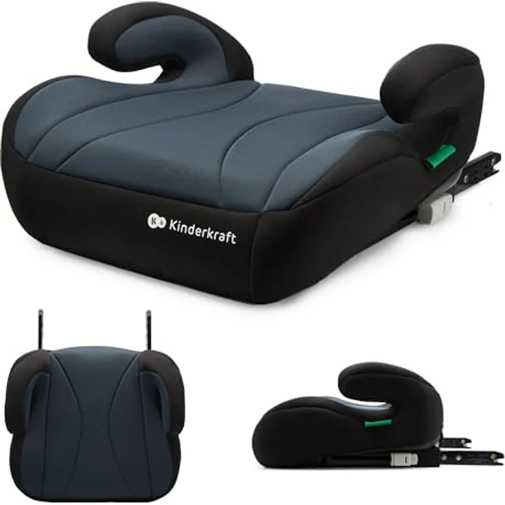 Kinderkraft I-BOOST i-Size Sitzerhöhung mit Isofix, für Kinder 135-150 cm, 2,5 kg, Schwarz – Bild 1