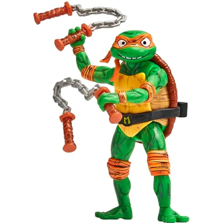 TEENAGE MUTANT NINJA Turtles Comic Con Figur - Michelangelo, humorvoller Charakter mit Trainingsfähigkeiten und Stadt-Abenteuer, perfekt für Fans und Sammler – Bild 2