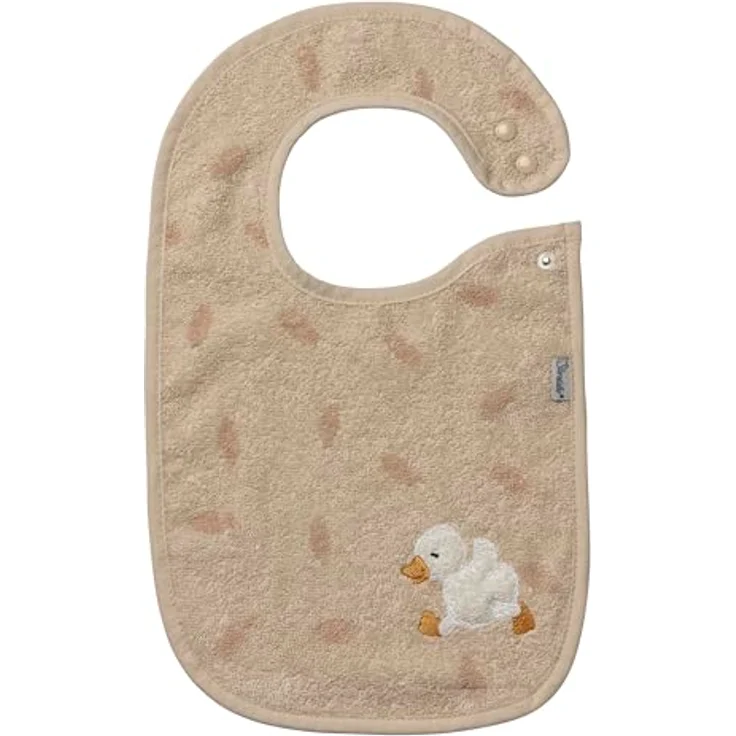 Sterntaler Lätzchen aus Jacquard Frottee mit seitlichem Druckknopf und Motiv Ente Edda Lou, niedliche Applikation, Blau – Bild 2