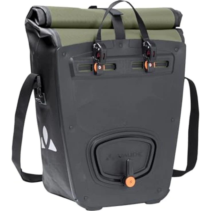 VAUDE Hinterradtaschen Aqua Back Single (Rec) Fango - Kinderfahrradtaschen mit geräumigem Hauptfach und wasserdichtem Wickelverschluss – Bild 2