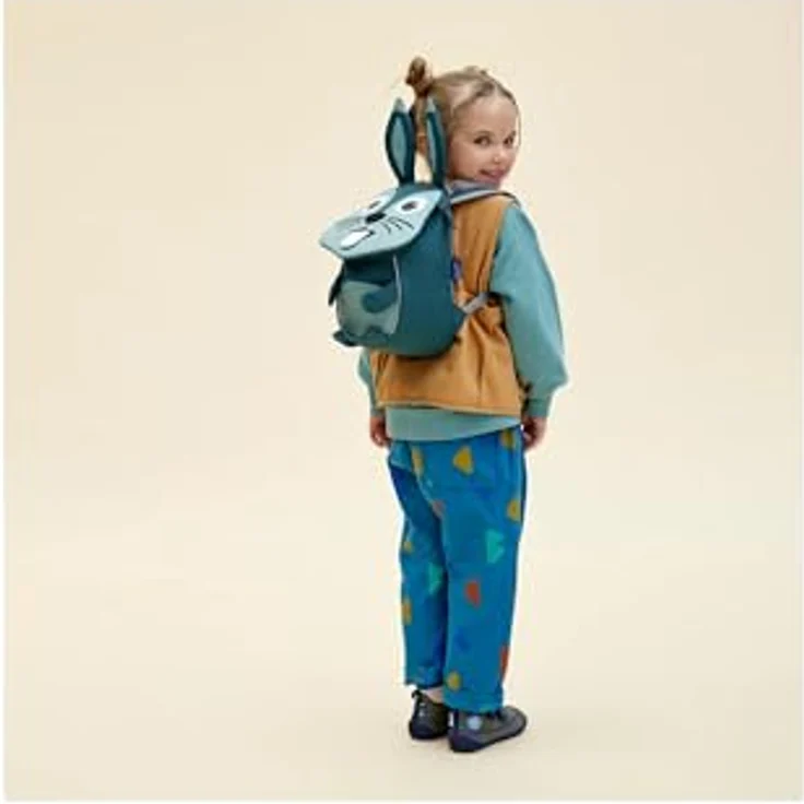 Affenzahn Kleiner Freund Kindergartenrucksack, 26 cm, blauer Rucksack mit Brustgurt und Reißverschluss – Bild 7