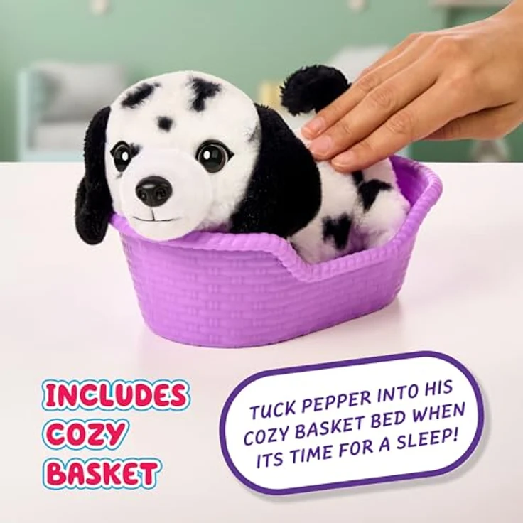 Spectron Little Live Pets Pepper, interaktiver Plüschwelpe Dalmatiner mit über 20 Geräuschen und Reaktionen, kuschelig-weich – Bild 4