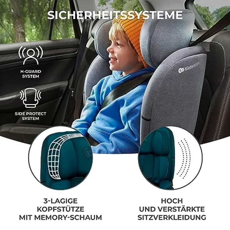 KinderKraft Oneto3, Kindersitz i-Size ECE R129, 76-150 cm, Side Protect und H-Guard System, komfortabler Sitz – Bild 6
