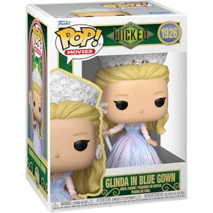 Funko Pop! Movies: Wicked: for Good - Glinda in Blue Gown - Vinyl-Sammelfigur, 9,5 cm, offizielles Merchandise für Kinder und Erwachsene, ideal für Sammler