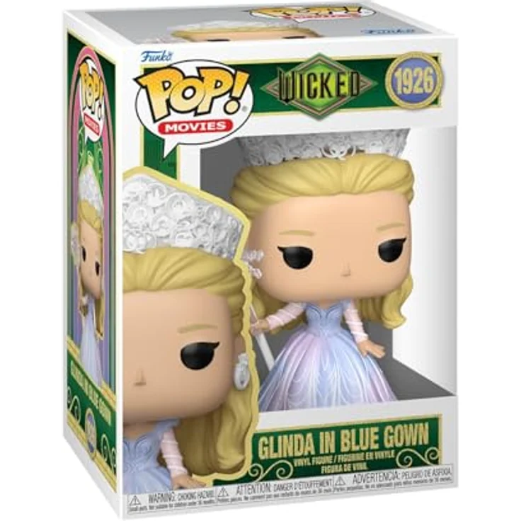 Funko Pop! Movies: Wicked: for Good - Glinda in Blue Gown - Vinyl-Sammelfigur, 9,5 cm, offizielles Merchandise für Kinder und Erwachsene, ideal für Sammler – Bild 1