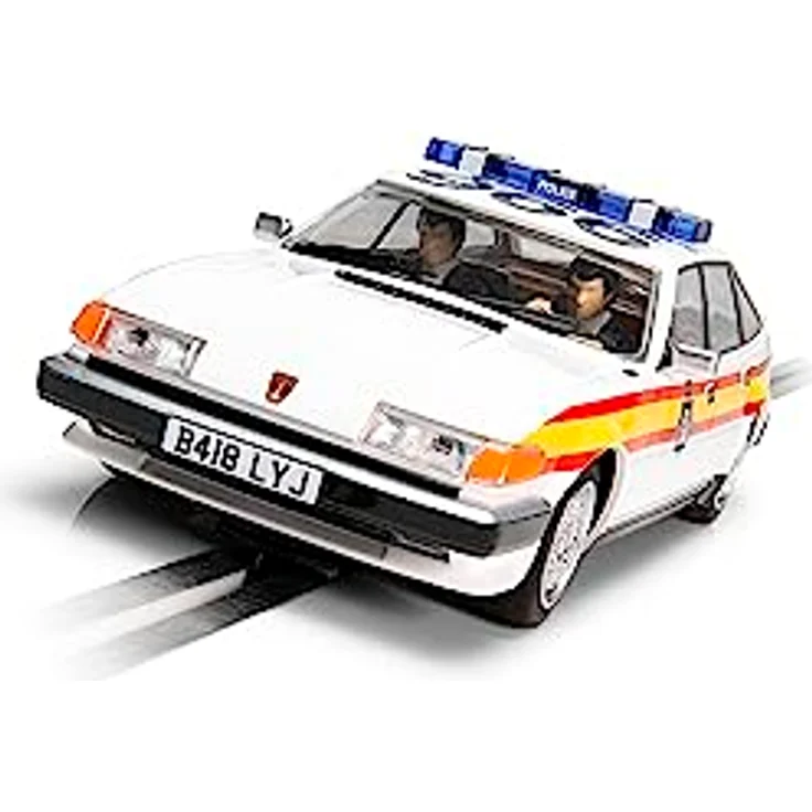 Scalextric Rover SD1 Police Edition Classic Street, Rennbahnauto mit funktionierenden Polizei-Lichtern und vollem Innenraum – Bild 2