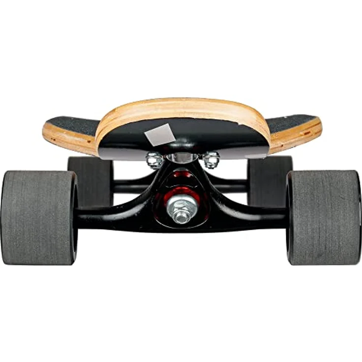 Mach1 Bambus Longboard mit Keramik Kugellager + T-Tool - Skateboard Drop Through Cruiser Komplettboard (Black Hole) – Bild 3