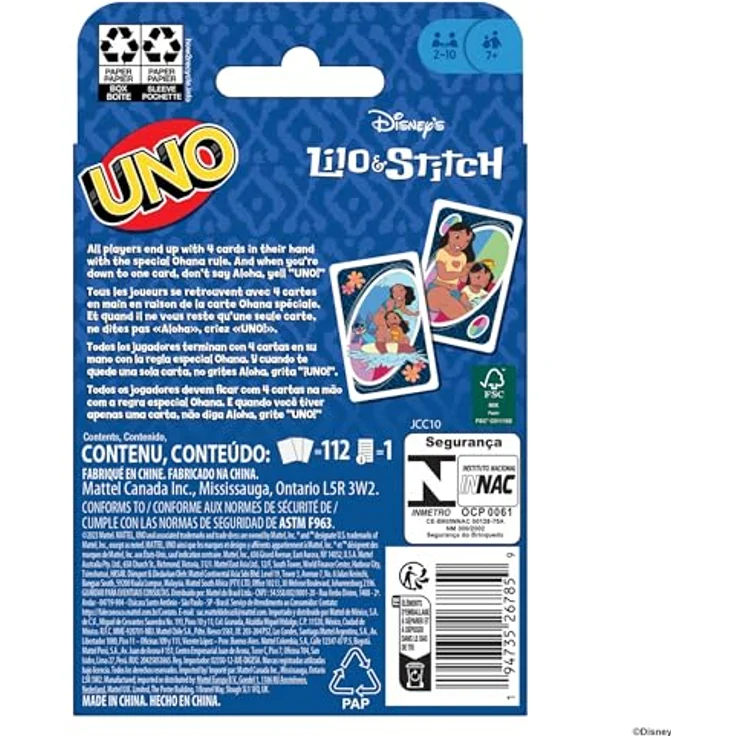 UNO Lilo & Stitch, Kartenspiel mit Disney-Charakteren und 'Ohana'-Regel, für 2-10 Spieler, ab 7 Jahren – Bild 7