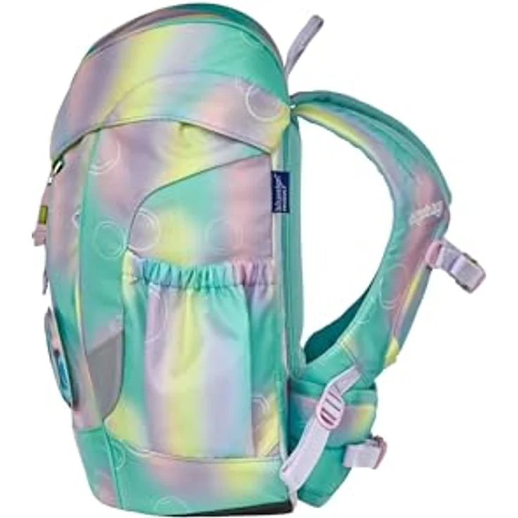 Ergobag Mini Kindergartenrucksack, ergonomische Tasche für A4 Unterlagen, mehrfarbig mit Reflektoren und Fläschchenfach – Bild 5