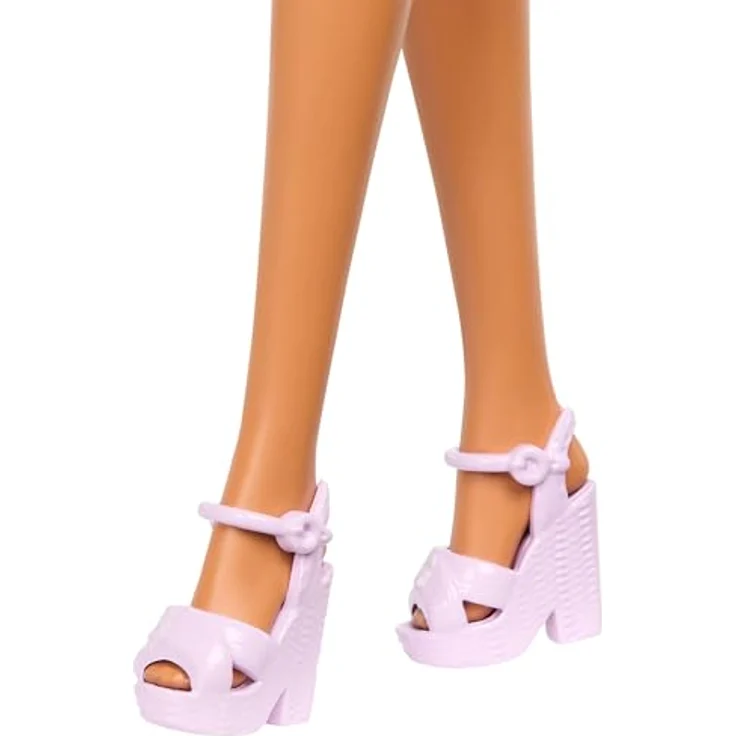 Barbie Anziehpuppe Fashionistas Puppe Nr. 228 Blinde Barbie-Puppe, mit pastellfarbenem Outfit, Blindenstock und Sonnenbrille – Bild 5