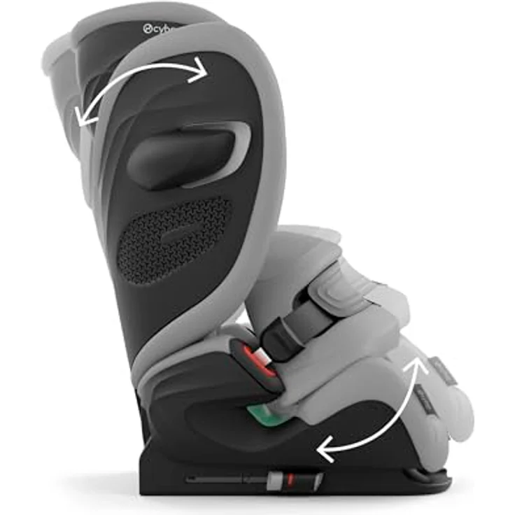 Cybex Pallas G2 Plus, vorwärtsgerichteter Kindersitz mit Fangkörper zur Reduzierung von Nackenverletzungen, Stone Grey – Bild 3