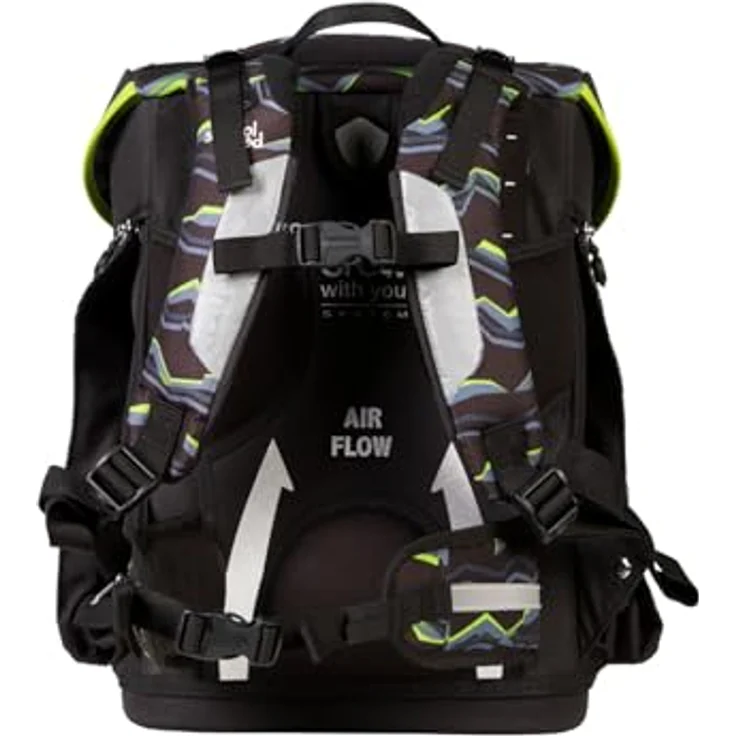 SCHOOL-MOOD® Schulrucksack Champion Maxx Pro Finn (Raubkatze), 7-tlg. Set mit höhenverstellbarem System, ergonomischem Rückenpolster und reflektierenden Flächen – Bild 6