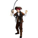 Funidelia Piraten Kostüm Karibik Kollektion für Jungen, Größe 5-6 Jahre, bunt mit Hemd, Weste, Hose, Gürtel, Hut und Bandana