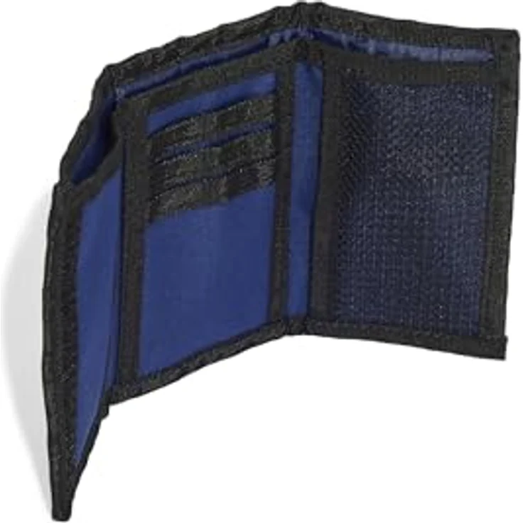 adidas Originals Linear Wallet, Kinderportemonnaie aus recyceltem Polyester, blau, mit mehreren Fächern und Reißverschluss für Kleingeld – Bild 6