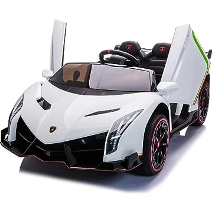 OTTO Elektro-Kinderauto "Lamborghini Veneno 615B" - lizenziert - mit Ledersitz, EVA Reifen, Allradantrieb - Schwarz oder Weiß – Bild 5