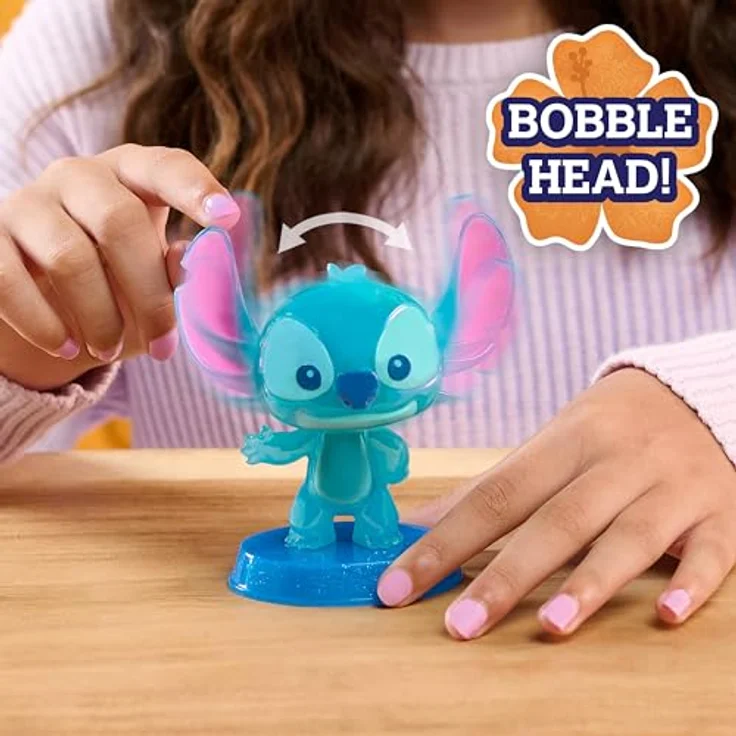 Just Play Disney Stitch Large Collectible Figure, 5 Zoll Bobble-Head in transparentem Blau, interstellarer Spaß für Kinder ab 3 Jahren – Bild 2