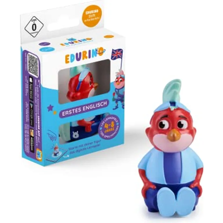 Edurino Figur Niki Erstes Englisch ab 4 Jahren inkl. App I Innovatives & digitales Lernspiel für Mädchen & Jungen I Spielerisches Englisch Lernen für Kinder I Über 150 Wörter & Phrasen