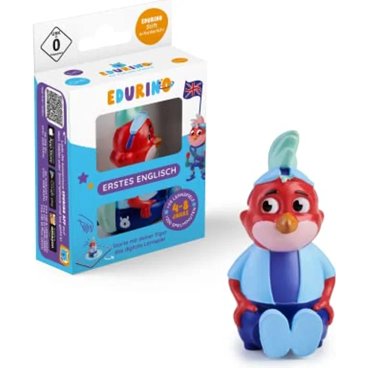 Edurino Figur Niki Erstes Englisch ab 4 Jahren inkl. App I Innovatives & digitales Lernspiel für Mädchen & Jungen I Spielerisches Englisch Lernen für Kinder I Über 150 Wörter & Phrasen – Bild 1