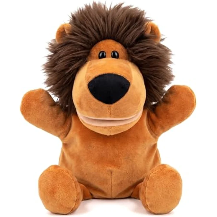 LOMTRATS Handpuppen-Set, Tier-Handpuppen mit beweglichem Mund und Beinen, inklusive Wolf, Tiger, Löwe und Affe, 30 cm, ideal für Geschichtenerzählen und Vorschule – Bild 4