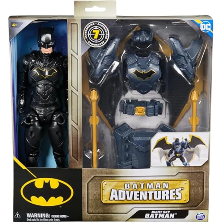 DC Comics DC Figure 12 ADV Aerial Batman, Sammelfigur mit detailliertem Design – Bild 2